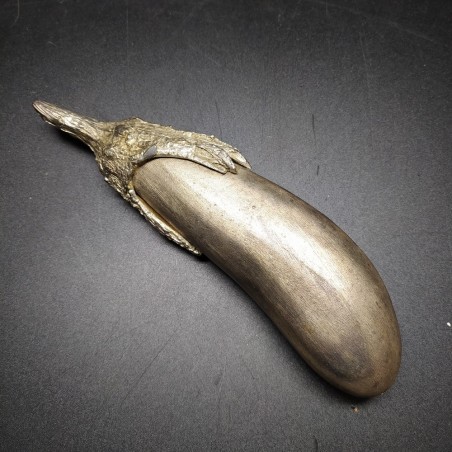 Amine El Bacha melanzana in metallo argentato con cofanetto legno