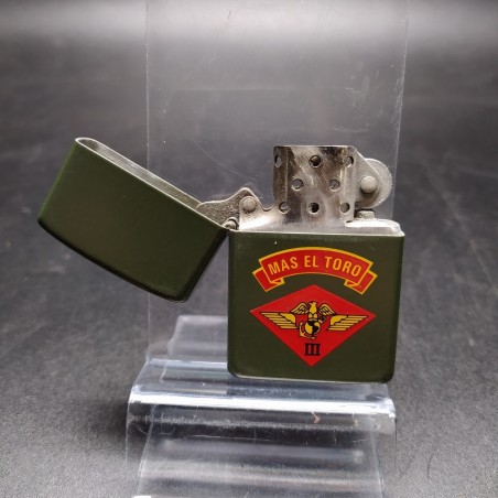Accendino Zippo regular verde militare MAS EL TORO III usato