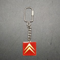Portachiavi Citroen smalti rossi e oro vintage