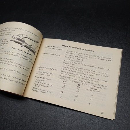 Libretto Uso manutenzione BMW R25/3 Notice d'Entretien Francese 1954