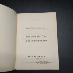 Libretto uso e manutenzione Motociclo Gilera B300 Extra 2