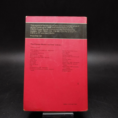 The Book of the Honda Twins John Thorpe Motro Cycle Care and service manual