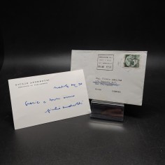 Biglietto augurale Natale 90 firma originale Giulio Andreotti