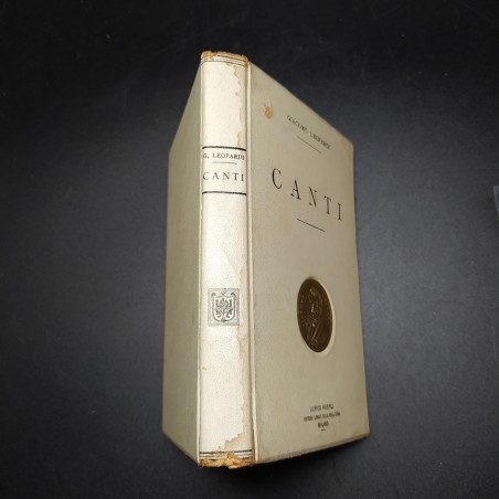 Libro Giacomo Leopardi I Canti edizione del 1900 editore Hoepli