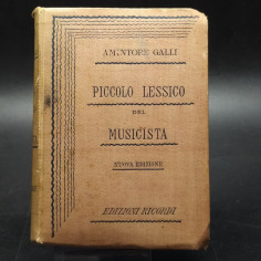 Volume Amintore Galli Piccolo Lessico del Musicista Nuova Edizione - Ricordi