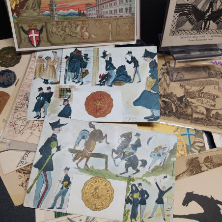 Lotto di 50 cartoline militari Accademia Modena primo 900