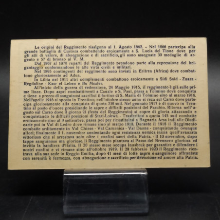 Cartoncino 66 Reggimento Fanteria Valtellina Reggio E.