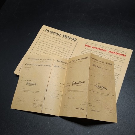Opuscolo Pubblicitario e ordinativo Olio Carli n° 1 - 1 gennaio 1932