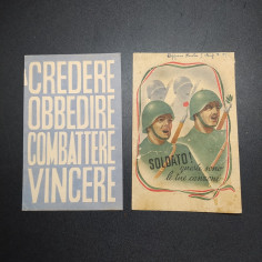 Lotto di due volantini di propaganda militare periodo anni 30/40
