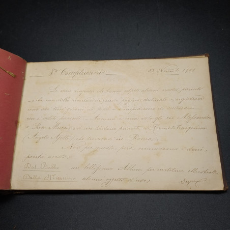 Album manoscritto per Anna Maria Marzi dal padre diario di vita tra il 1895 1905