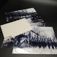 Lotto di 3 ristampe foto parata fascista annni 30 e foto di Benito Mussolini 2