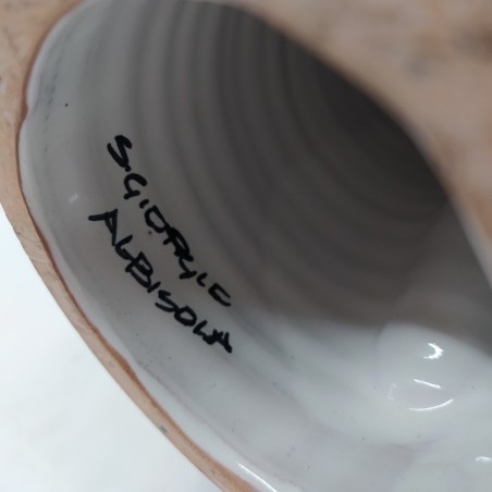 Ceramica Eliseo Salino raffigurante un fotografo in abito nero h. 40 cm