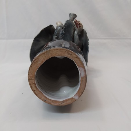 Ceramica Eliseo Salino raffigurante un fotografo in abito nero h. 40 cm