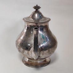 Brocca per uso teiera Inglese argento Sheffield incisa h. 21 cm metà 800 2