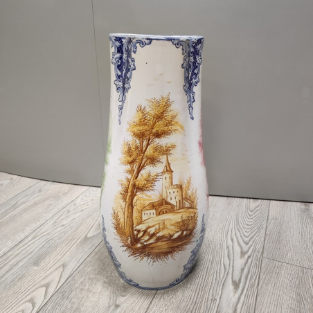 Vaso ceramica firma Minghetti Bologna h. 50 cm
