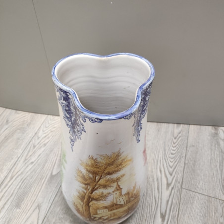 Vaso ceramica firma Minghetti Bologna h. 50 cm