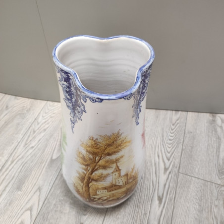 Vaso ceramica firma Minghetti Bologna h. 50 cm