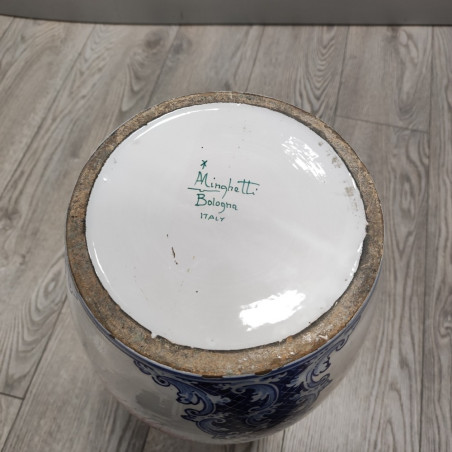 Vaso ceramica firma Minghetti Bologna h. 50 cm