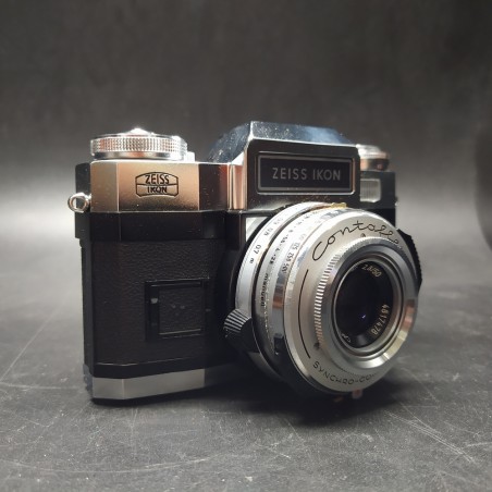 Macchina fotografica Contaflex Zeiss Ikon con obiettivo Tessar 2,8/50, custodia