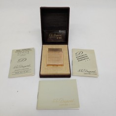 Accendino da tasca Dupont placcato oro nuovo anno 78 con astuccio