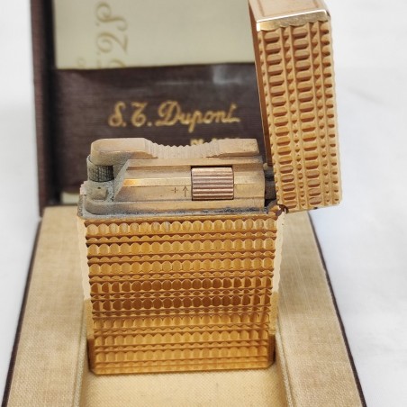Accendino da tasca Dupont placcato oro nuovo anno 78 con astuccio