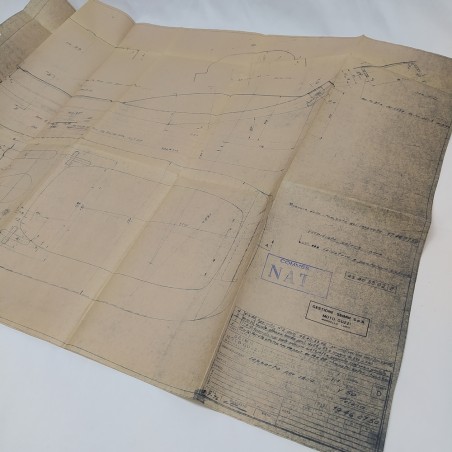Lotto di 18 disegni di moto Guzzi eliografie originali con ingiallimenti