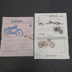 Lotto di 17 cataloghi motociclette di varie marche anni '50. Ingiallimenti 2