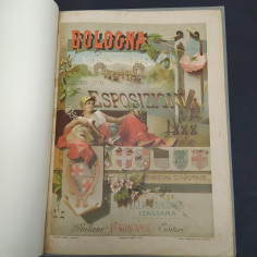 Volume Bologna e le sue esposizioni 1888 rilegatura originale 2