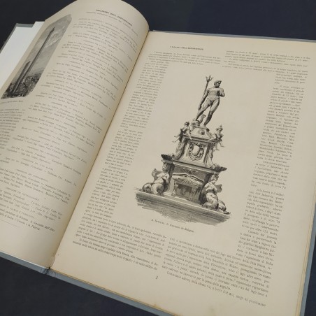 Volume Bologna e le sue esposizioni 1888 rilegatura originale