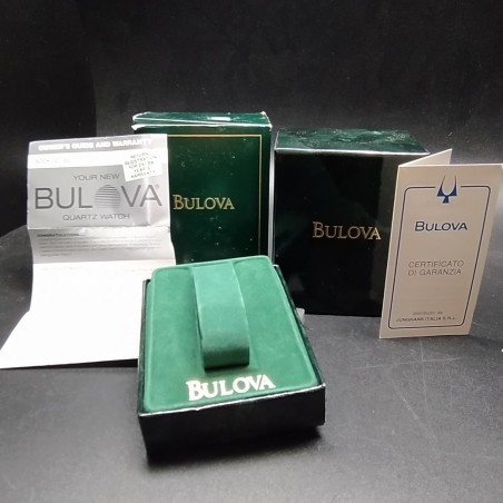 Cofanetto per orologio Bulova verde marmorizzato con Certificato di garanzia