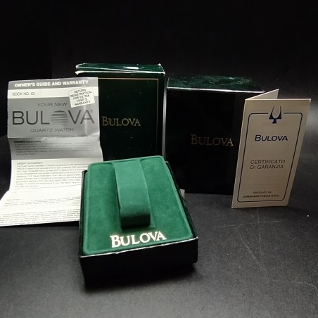 Cofanetto per orologio Bulova verde marmorizzato con Certificato di garanzia