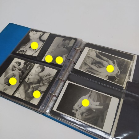 Lotto di 54 fotografie e cartoline porngrafiche anni 20/30 con ingiallimenti