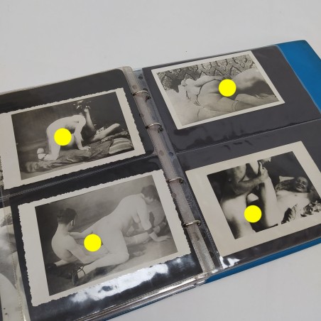 Lotto di 54 fotografie e cartoline porngrafiche anni 20/30 con ingiallimenti