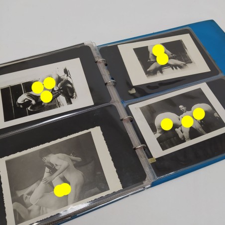 Lotto di 54 fotografie e cartoline porngrafiche anni 20/30 con ingiallimenti