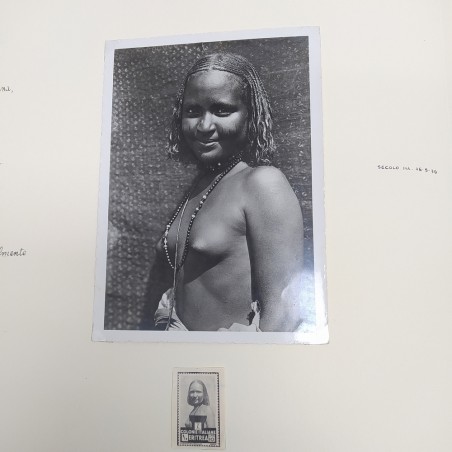 Album Faccette nere con fotografie 1936 di donne etiopi con note dei giornali