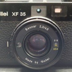 Macchina fotografica Rollei XF 35 con obiettivo Sonnar 2,3/40, made in Singapore 2