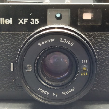 Macchina fotografica Rollei XF 35 con obiettivo Sonnar 2,3/40, made in Singapore