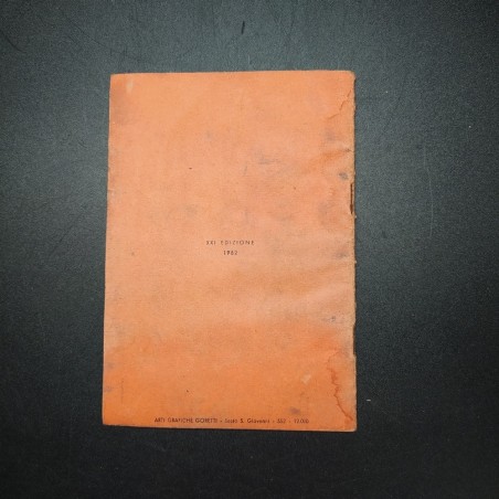 Libretto d'istruzioni e garanzia del ciclomotore Mosquito XXI edizione 1952