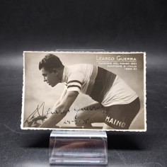 Cartolina autografa del ciclista Learco Guerra 1931, 13,5x9 cm. Buone condizioni
