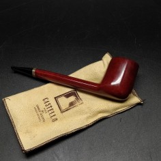 Pipa Castello fatta a mano in Italia, bocchino n°7 rodata, usata poco in fodero