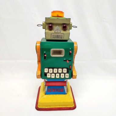 Answer Game robot calcolatore in latta anni 60 made in Japan Ichida 37 cm