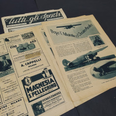 Lotto di 2 riviste sportive: Tutti gli sport 1925, La domenica Sportiva 1927 2