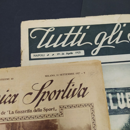 Lotto di 2 riviste sportive: Tutti gli sport 1925, La domenica Sportiva 1927
