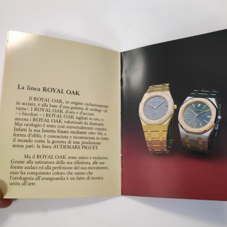 AUDEMARS PIGUET porta biglietti in ecopelle nera e catalogo Royal Oak