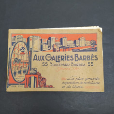 Catalogo mobilio Aux Galeries Barbès di Parigi, 1924 in francese. Strappi