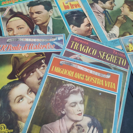 Lotto di 11 riviste cinematografiche Albo di cinevita 1948, vari numeri. Strappi