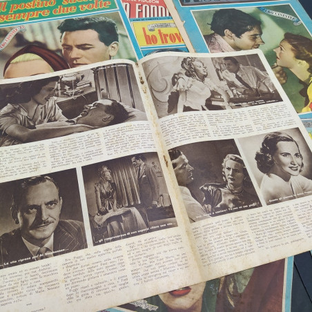 Lotto di 11 riviste cinematografiche Albo di cinevita 1948, vari numeri. Strappi