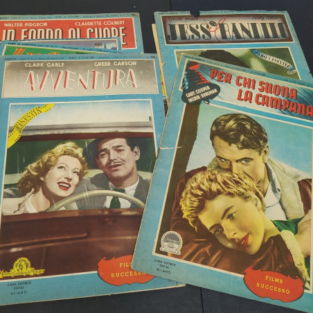 Lotto di 11 riviste cinematografiche Albo di cinevita 1948, vari numeri. Strappi