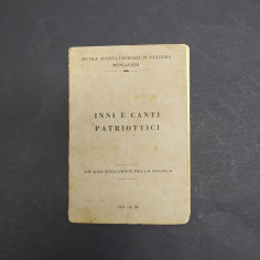 Volumetto Inni e canti patriottici, Scuola allievi ufficiali di fanteria 1933