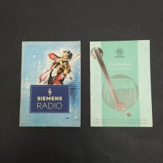Lotto di 2 cataloghi di apparecchi radio Siemens e fonotavolini Telefunken, '40